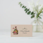 Carte De Visite Mangeons du gâteau (plus d'options) - (Debout devant)
