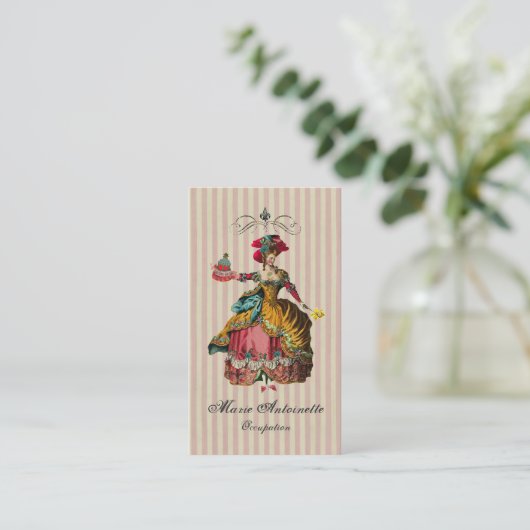 Carte De Visite Mangeons le gâteau (plus d'options) - (Debout devant)