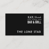 Carte De Visite Manger, Boire Bar & Grill, Pub / Brasserie (Devant)