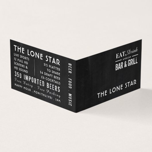 Carte De Visite Manger, Boire Un Tableau Léché, Pub / Brasserie, D (Extérieur)