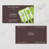 Carte de visite Manger en Kiwi (Devant / Derrière)