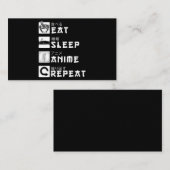 Carte De Visite Manger Sleep Anime Répéter Japonais Manga Lover (Devant / Derrière)