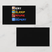 Carte De Visite Mangez Sleep Anime Répétez L'Idée Cadeau Cosplayer (Devant / Derrière)