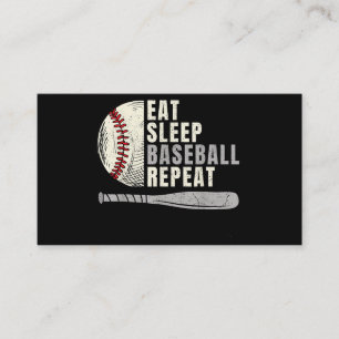 Carte De Visite Mangez Sleep Baseball Répéter Funny Baseball Playe