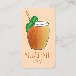 Carte De Visite Mango Lassi Rafraîchissant Yaourt indien Boire Fru