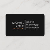 Carte De Visite Mango Tango Professionnel Blanc Noir Élégant (Dos)
