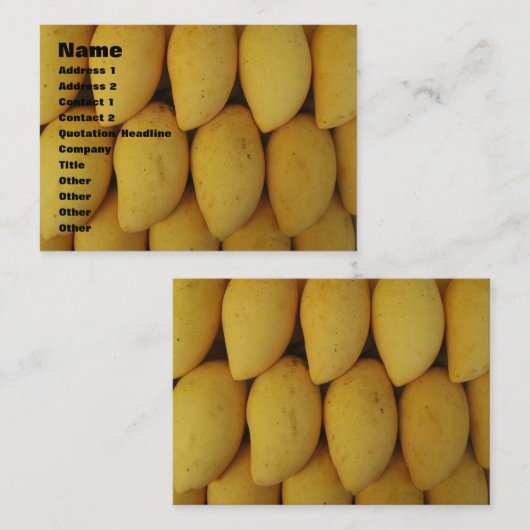 Carte De Visite Mangue (Devant / Derrière)