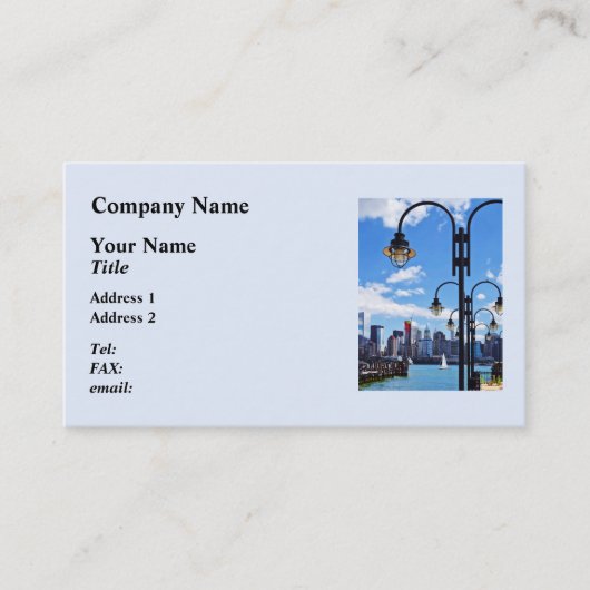 Carte De Visite Manhattan NY - Skyline Du Liberty State Park (Devant)