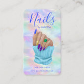 Carte De Visite Manicurist Artist Nail Art Studio Stylish Opal (Devant)