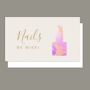 Carte De Visite Manicurist Nail Salon Parties scintillant rose Car