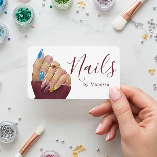 Carte De Visite Manicurist Style Contemporary Nail Artist
