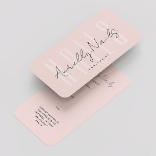 Carte De Visite Manicuriste Artiste Clou Rendez-vous moderne rose
