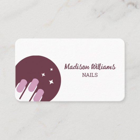 Carte de visite manicuriste de technicien d'ongle (Devant)