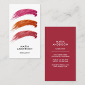 Carte De Visite Manicuriste des nuances de couleurs polonaises (Devant / Derrière)