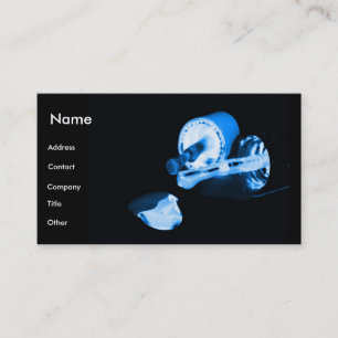Carte De Visite Manicuriste en noir et bleu