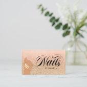 Carte De Visite Manicuriste Nail Tech Golden Glam Salon (Debout devant)