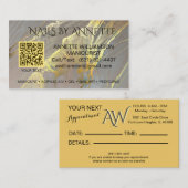 Carte De Visite Manicuriste Nail Technicien Or Accent  (Devant / Derrière)