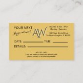 Carte De Visite Manicuriste Nail Technicien Or Accent  (Dos)