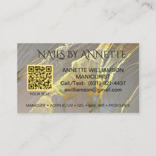Carte De Visite Manicuriste Nail Technicien Or Accent