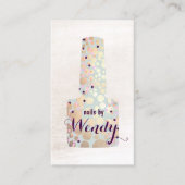 Carte De Visite Manicuriste ongle bouteille polonaise (Devant)