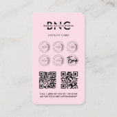 Carte De Visite Manicuriste ongle rose IG Loyalty Card (Dos)