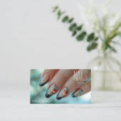 Carte De Visite Manicuriste tendance d'art floral Nail (Debout devant)