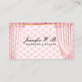 Carte De Visite Manifestation Mariage rose Rideau de décoration in (Devant)