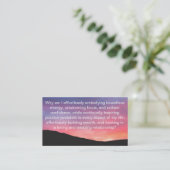 Carte De Visite Manifeste L'Abondance En Demandant Pourquoi (Debout devant)