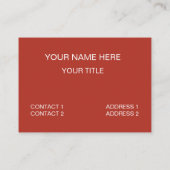 Carte De Visite Manifesting Pepperoni Pizza Restaurant (Dos)