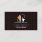 Carte De Visite Manipulateur de forgeron de bois Faux Gold Hammer (Dos)