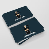 Carte De Visite Manipulateur de réparation et d'entretien bleu fon