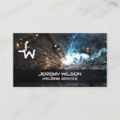 Carte De Visite Manipulateur de soudure métallique monogramme (Devant)