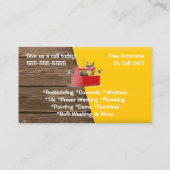 Carte De Visite Manipulateur jaune et bois (Dos)