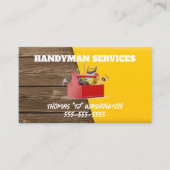 Carte De Visite Manipulateur jaune et bois (Devant)