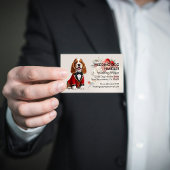 Carte De Visite Manipulation élégante de chien de mariage avec cod