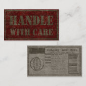 Carte De Visite manipulez avec soin (Devant / Derrière)