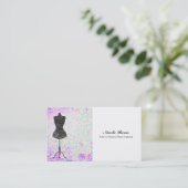 Carte De Visite Mannequin Confetti de Mode Moderne sur Mesure Chic (Debout devant)