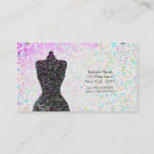 Carte De Visite Mannequin Confetti de Mode Moderne sur Mesure Chic (Dos)