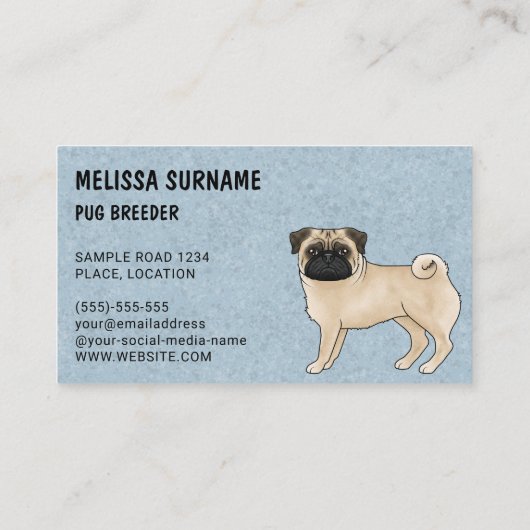 Carte De Visite Mannequin de Carlin Flambée Cartographier Chien Ke (Dos)