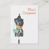 Carte de visite mannequin de mode (Devant)