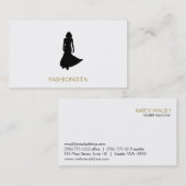 Carte De Visite Mannequin de mode (Devant / Derrière)