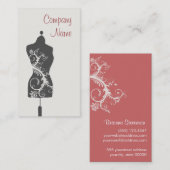 Carte De Visite Mannequin Seamstress (Devant / Derrière)
