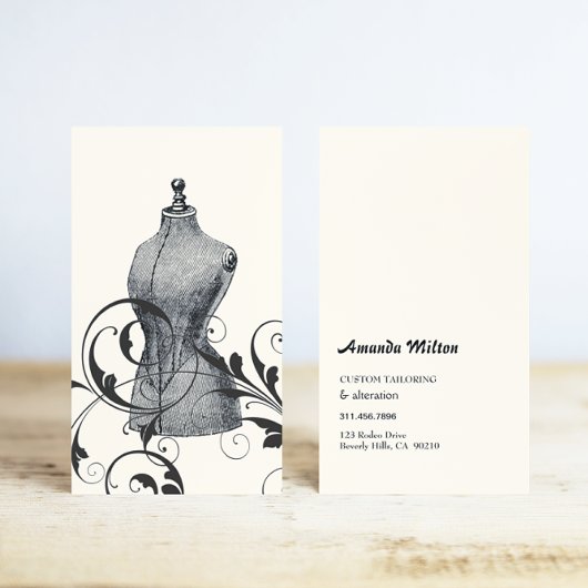 Carte De Visite Mannequin vintage Seamstress Mode couture