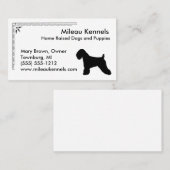 Carte De Visite Manteau doux Roulette Terrier Silhouette (Devant / Derrière)