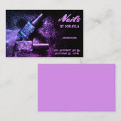 Carte De Visite Manucure à ongles polonais et à Parties scintillan (Devant / Derrière)