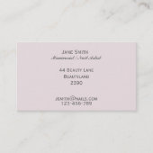 Carte De Visite Manucure, artiste de clou, technicien de clou (Devant)