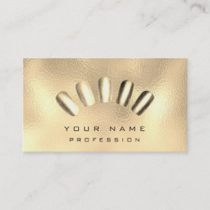 Carte De Visite Manucure Champagne fascinante d'artiste d'ongles