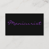 Carte De Visite Manucure dans noir et le pourpre (Dos)