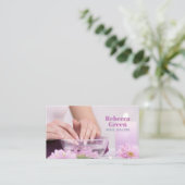 Carte De Visite Manucure de beauté moderne ongles de ongle Salon M (Debout devant)