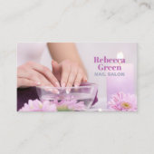 Carte De Visite Manucure de beauté moderne ongles de ongle Salon M (Devant)